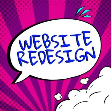 Hand writing sign Website Redesign. Conceptual photo modernize improver or evamp Illustrazione stock