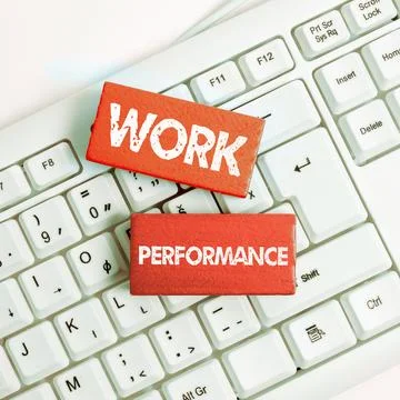 Hand writing sign Work Performance. Business approach A job that is not Foto stock