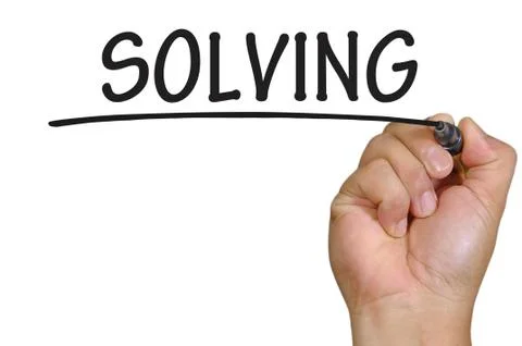 Hand writing solving 写真素材