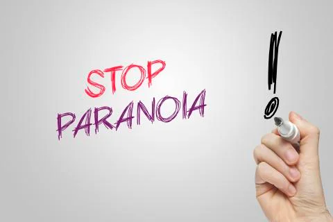 Hand writing stop paranoia イラスト素材