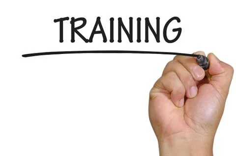 Hand writing training Stock Photos