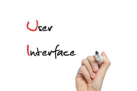 Hand writing user interface Stockillustratie