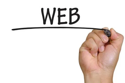 Hand writing web Foto stock