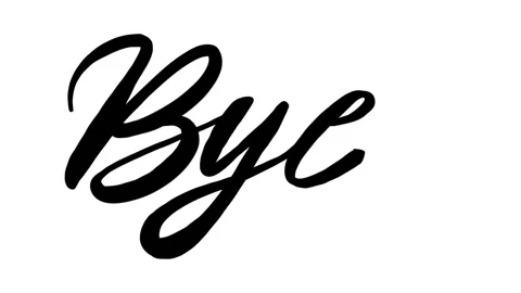 Hand written animation the word of bye Stock Footage 268352972