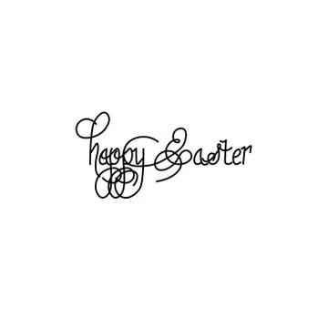 Hand written Easter phrases. Happy easter lettering modern calligraphy style. Stockillustratie