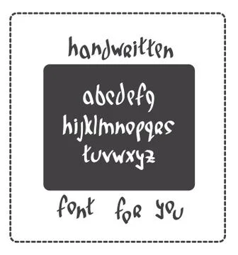 Hand written font Stock Illustration
