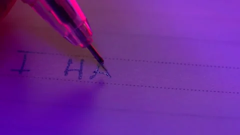 Hand written I hate you text. Problem message for paper. Failure, distress, d Stock Footage 178350120