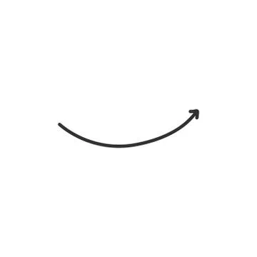 Hand written marker pen vector arrow up. vector illustration isolated on whit Stock Illustration