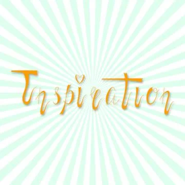 Hand written retro lettering Inspiration Stock Illustration