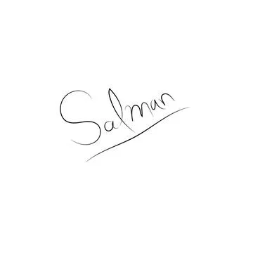 Hand written Salman name vector. Salman name signature Stock Illustration