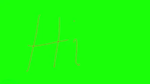 Hand written, unique greetings saying Hi for welcome screen Stock Footage 243202912