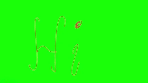 Hand written, unique greetings saying Hi for welcome screen Stock Footage 243202918