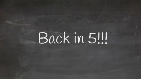 Hand written video title on chalk board, white board or glass - back IN 5 Stock Footage 78521364