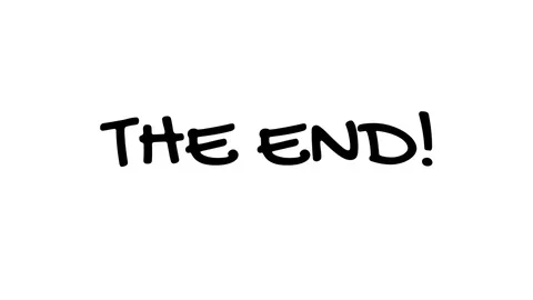 Hand written video title or end credit on chalk board, white board or glass - Stock Footage 78521355