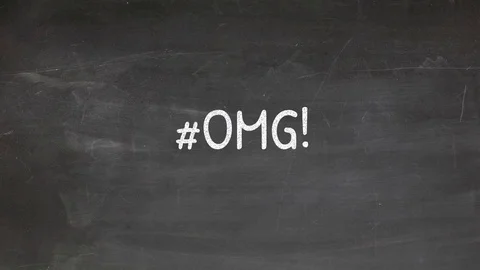 Hand written video title or end credit on chalk board, white board or glass - Stock Footage 78521370