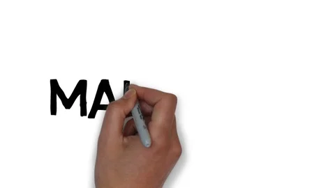 Hand written white board animation country name Malaysia Stock Footage 112586568