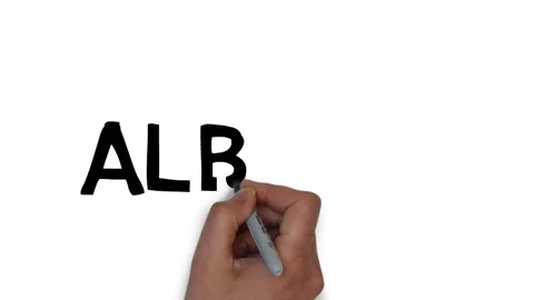 Hand written white board animation country name Albania Video stock 112587618