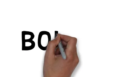 Hand written white board animation country name Bolivia Stock Footage 112591183