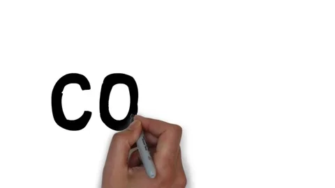 Hand written white board animation country name Congo Video stock 112591206