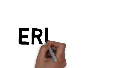 Hand written white board animation country name Eritrea Stock Footage 112591231