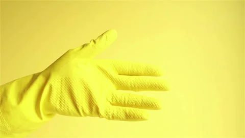 Hand in yellow with adjustable wrench spanner plumber  repair worker close up 스톡 동영상 147537586