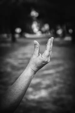 Hand in zen position Stock Photos