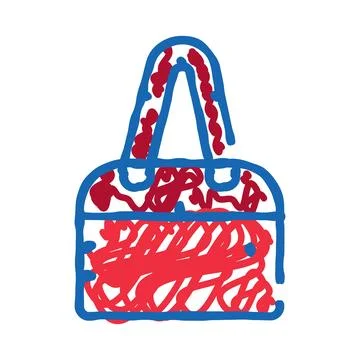 Handbag accessory doodle icon representing fashion elements Stockillustratie