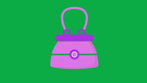 Handbag animation with moving handle on green screen for fashion and retail clip Stock Footage 332067128