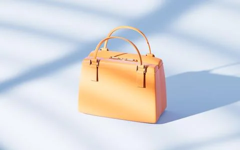 A handbag in the blue background, 3d rendering. Stock Illustration