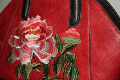 A handbag with design on it. Stock Photos