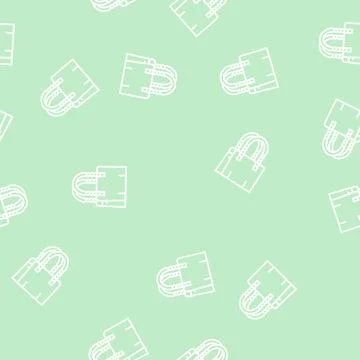Handbag stylish line seamless pattern Illustrazione stock