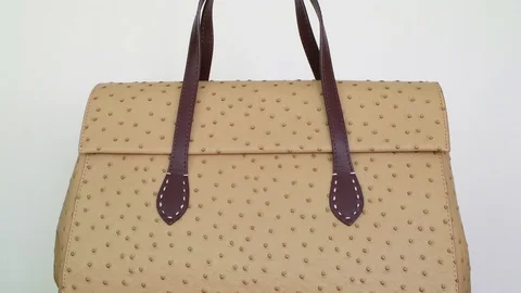 Handbag on white background. Concept for website ladies' accessories - no logo Stock Footage 72547717