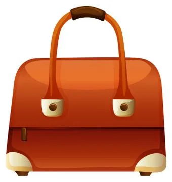Handbag with zip and handle Illustration
