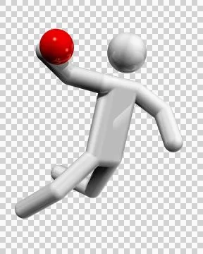 Handball 3D symbol Stock Illustration