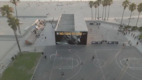 Handball court pull back Stock Footage 284052716