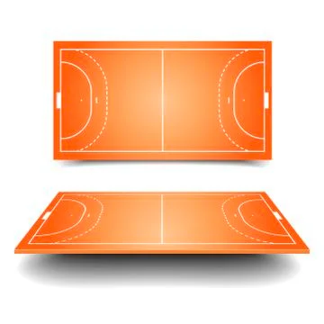 Handball field Stock Illustration