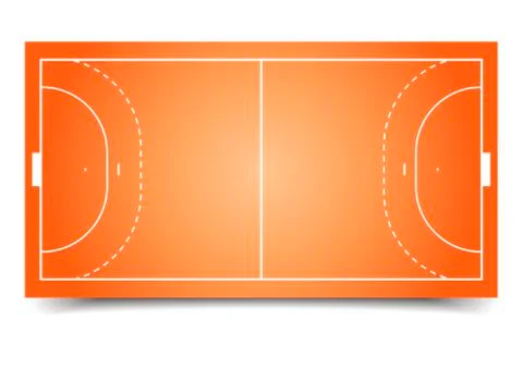 Handball field Stock Illustration
