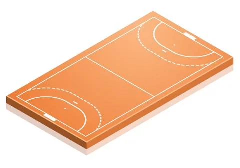 Handball Field Stock Illustration