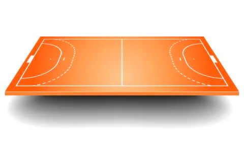 Handball field with perspective Stock Illustration