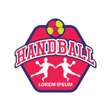 Handball logo with text space for your slogan / tag line Stock Illustration