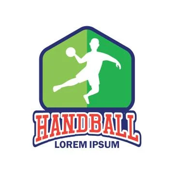 Handball logo with text space for your slogan / tag line Stock Illustration