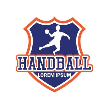 Handball logo with text space for your slogan / tag line Stock Illustration