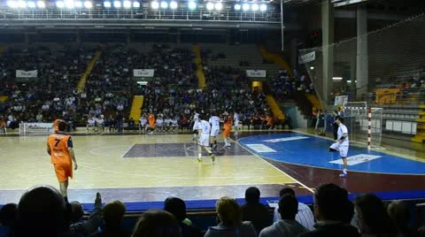 Handball match Stock Footage