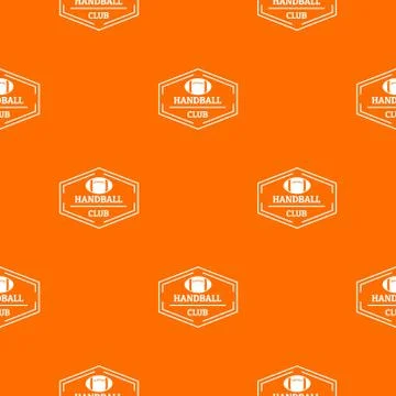 Handball pattern vector orange 스톡 일러스트