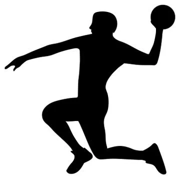 Handball player in attack Stock Illustration