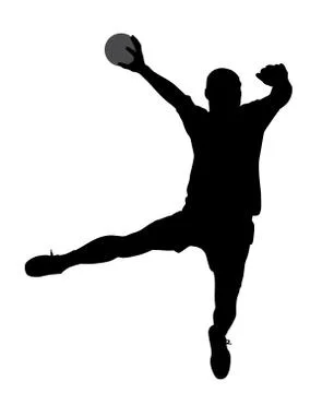 Handball player Stock Illustration