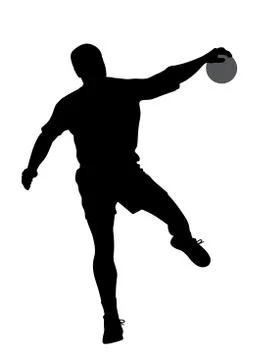 Handball player Stock Illustration