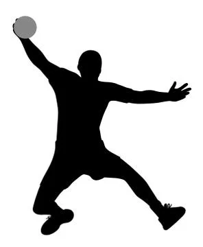 Handball player Stock Illustration