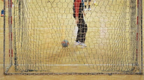 Handball Score Goal 3 Stock Footage 46021170
