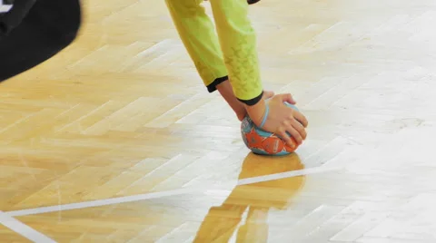 Handball Training With Ball Stockbeeldmateriaal 46109541